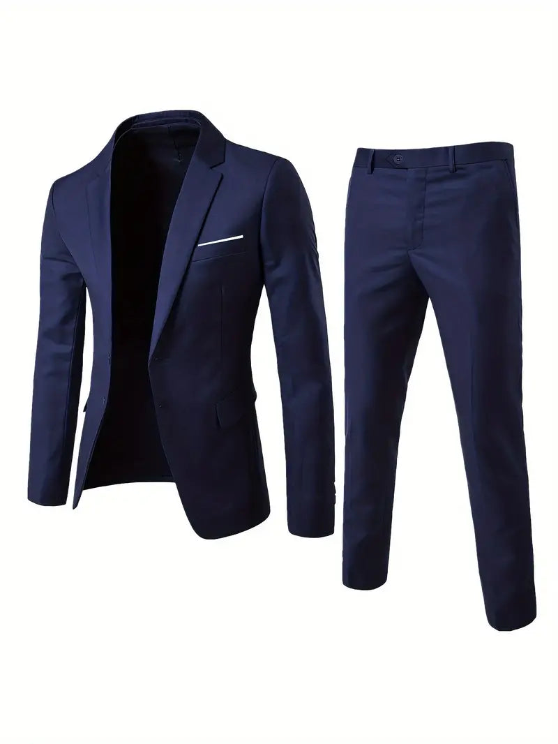 Eleganter Herrenanzug - 2-teiliger Anzug mit Blazer und Hose für Business-Anlässe-1