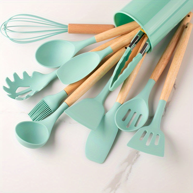 12-teiliges Küchenutensilien Set aus Hitzebeständigem Silikon – BPA-frei, Spülmaschinenfest, Perfekt für jede Küche 8
