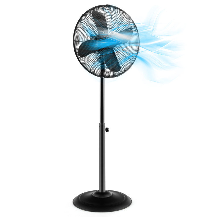 16 Inch Pedestal Standing Fan Oscillating Pedestal Fan with 3 Speeds and Adjustable Height 1