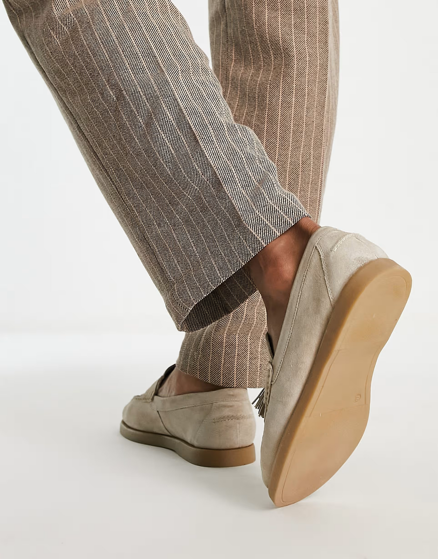 Herren Slipper Beige Größe 42 Wildleder - Atmungsaktive Mokassins für Informelle Anlässe-3