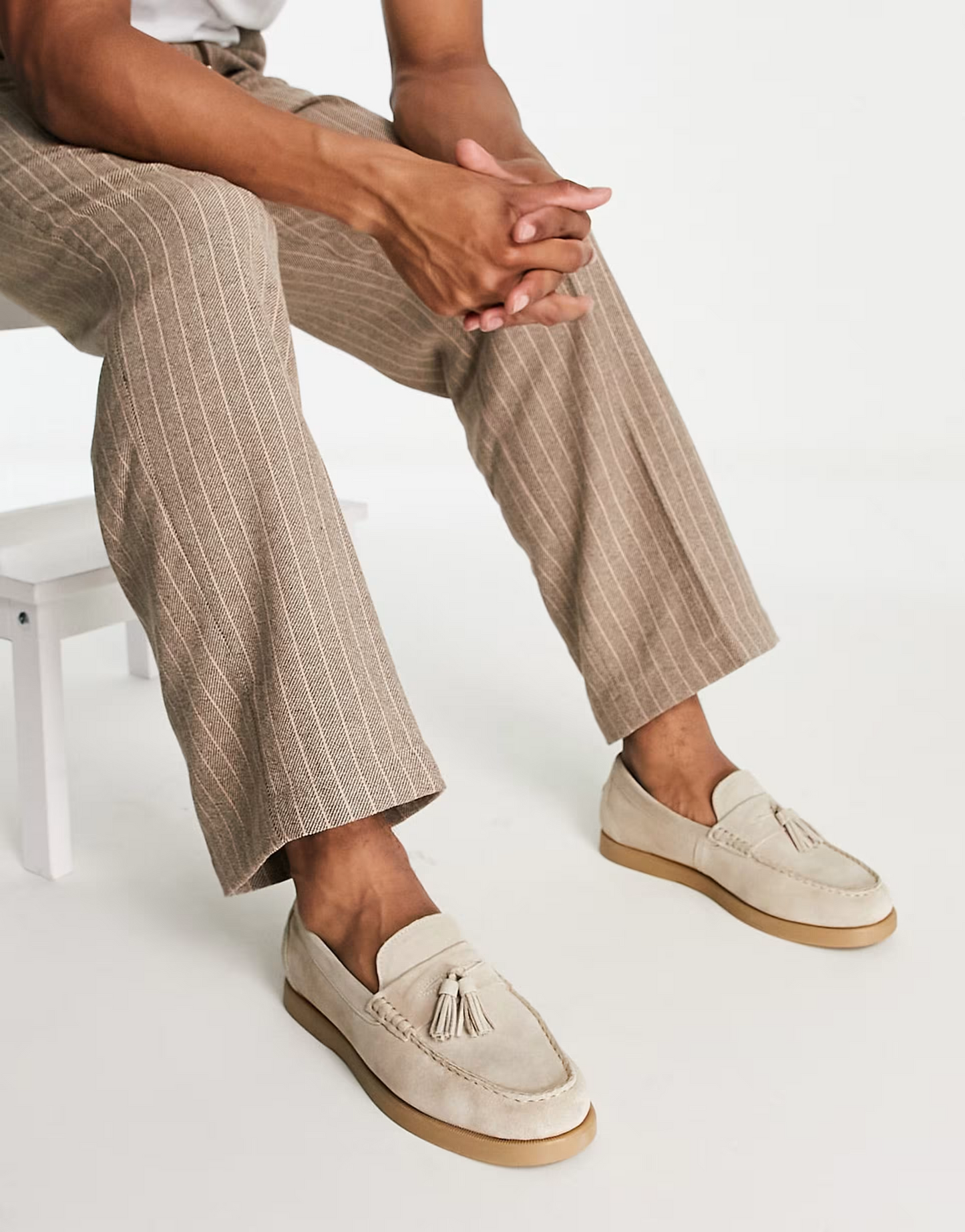Herren Slipper Beige Größe 42 Wildleder - Atmungsaktive Mokassins für Informelle Anlässe-4