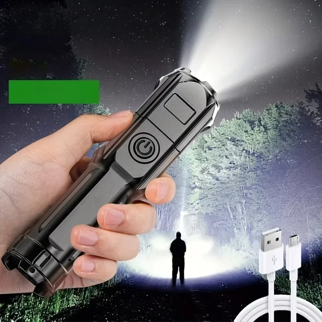 Lanterna LED EDC potente | Gadget de autodefesa com feixe de luz forte e funções práticas