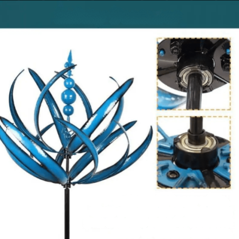 Harlow Wind-Powered Kinetic Garden Sculpture – Elegant Metal Wind Spinner