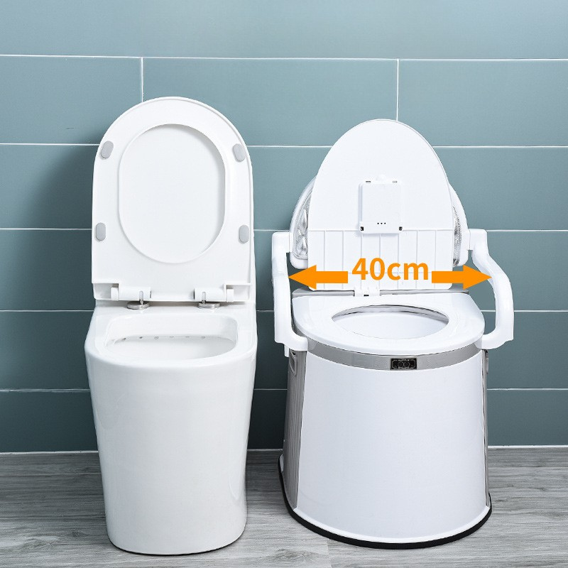 Portable toilet for adults and elderly people for indoor and outdoor use