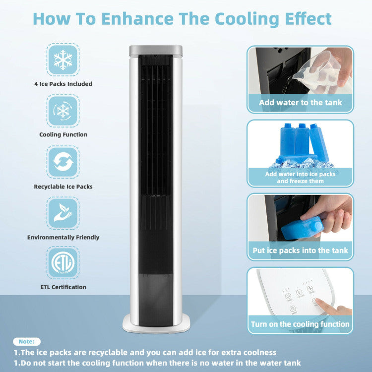 3-In-1 Portable Evaporative Air Cooler with Timer 7