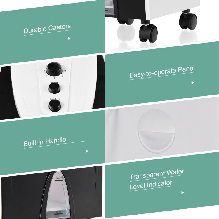 3-in-1 Portable Evaporative Air Cooler with Filter Knob for Indoor 2