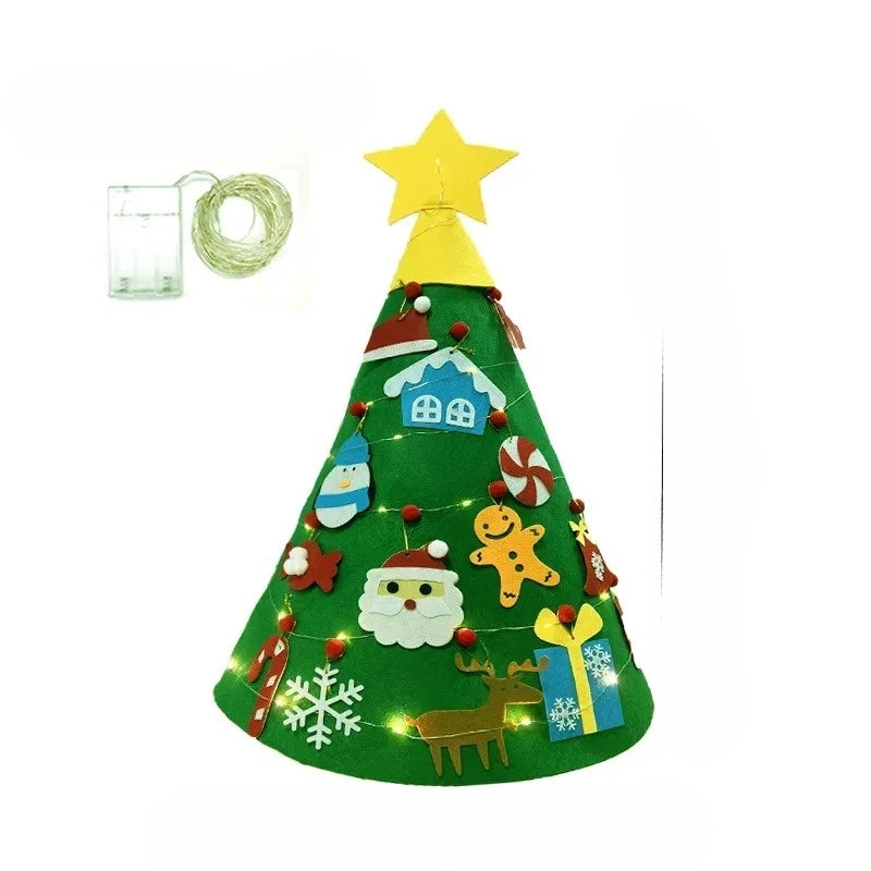 3D DIY Weihnachtsmann Weihnachtsdekoration aus Filz – Festliche Weihnachtsdeko Ideen für die Feiertage, 45 cm x 65 cm 1