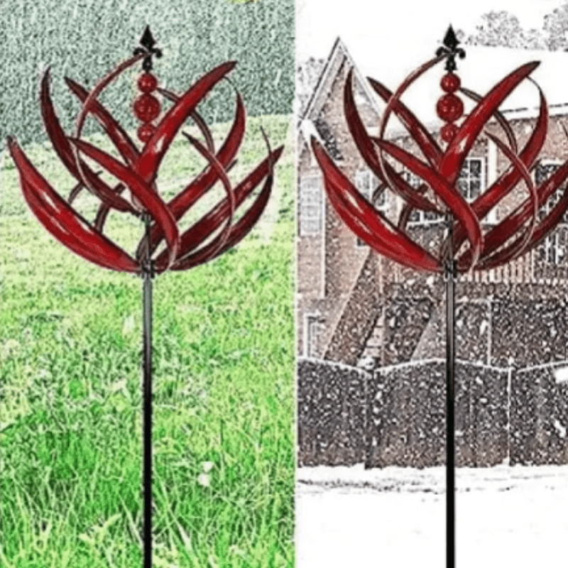 Harlow Wind-Powered Kinetic Garden Sculpture – Elegant Metal Wind Spinner
