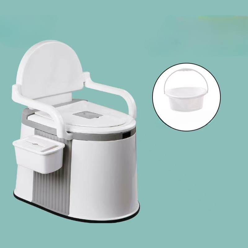 Portable toilet for adults and elderly people for indoor and outdoor use