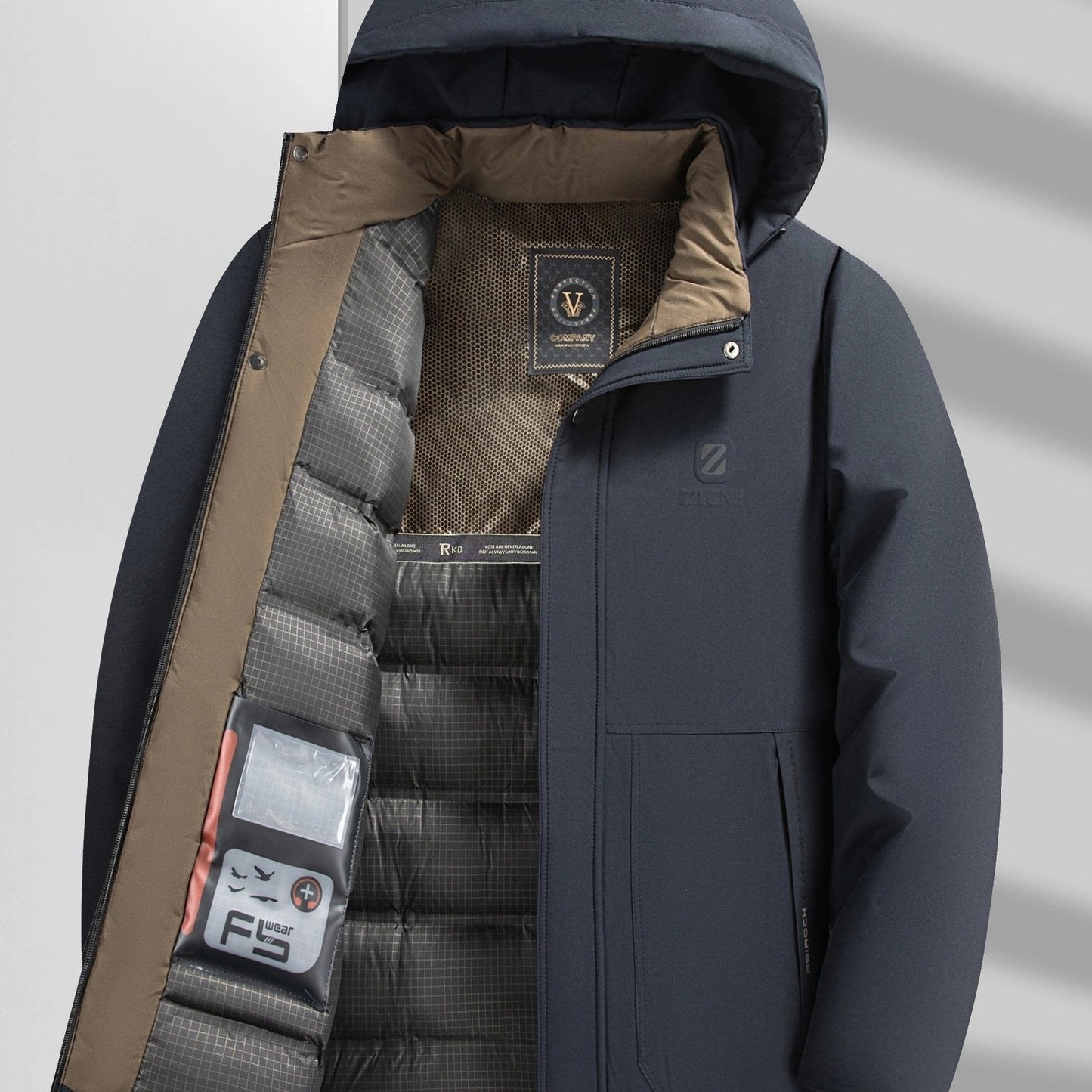 Variant image for Herren Winterjacke Wasserdicht Atmungsaktiv Steppdesign Polyester-2