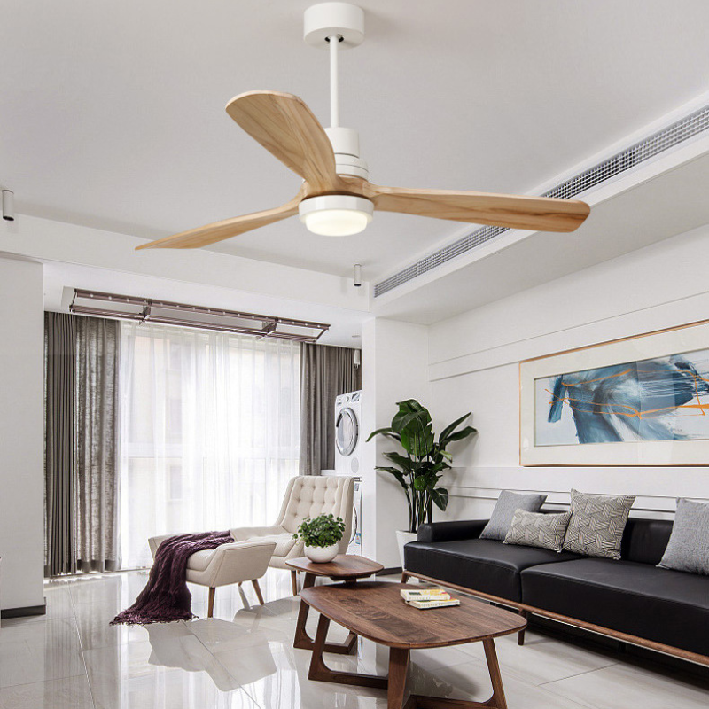 Ventilador de techo con mando a distancia – 132 cm Diseño moderno en níquel cepillado | Confort elegante | Para espacios habitables contemporáneos