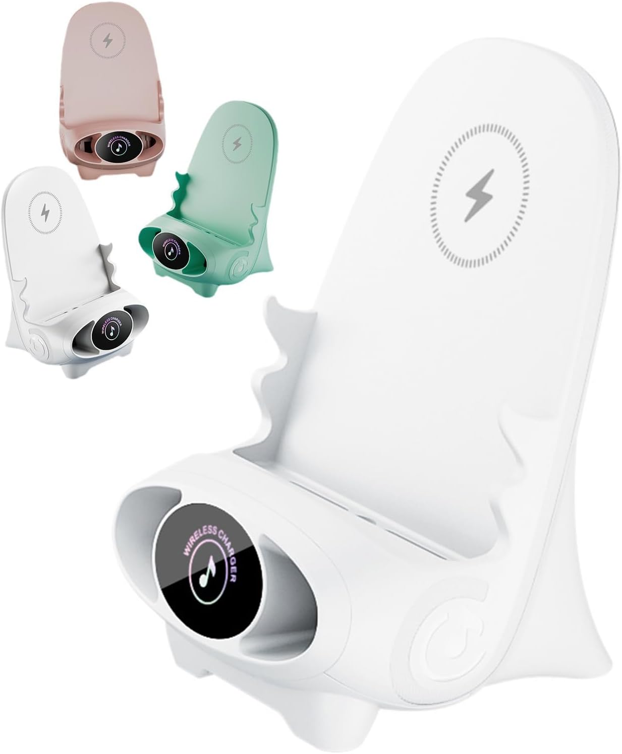 Wireless phone holder with 15W fast charging and aromatherapy – flexible for portrait and landscape orientation