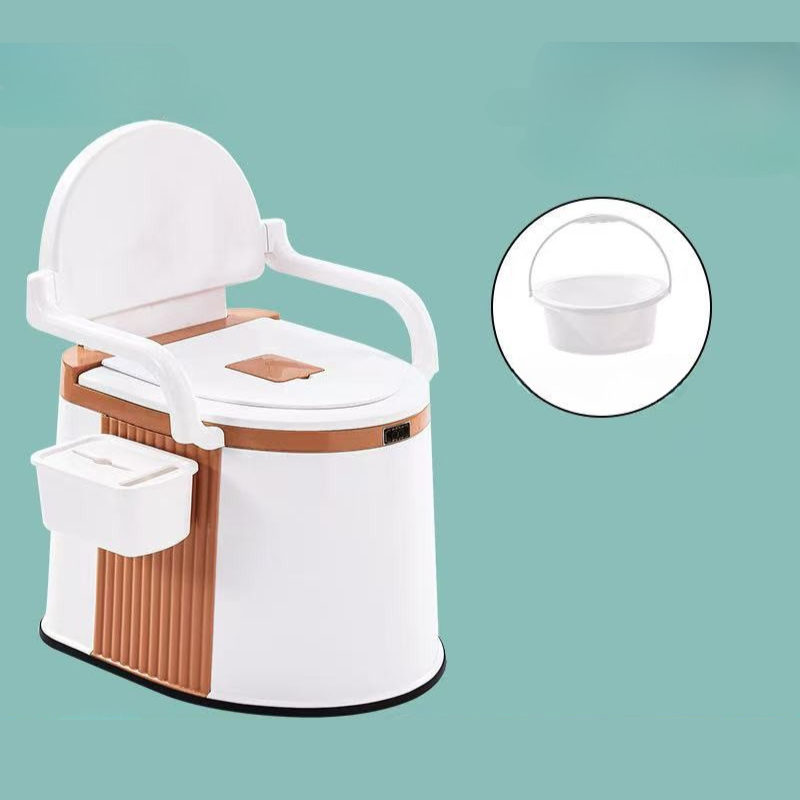 Portable toilet for adults and elderly people for indoor and outdoor use