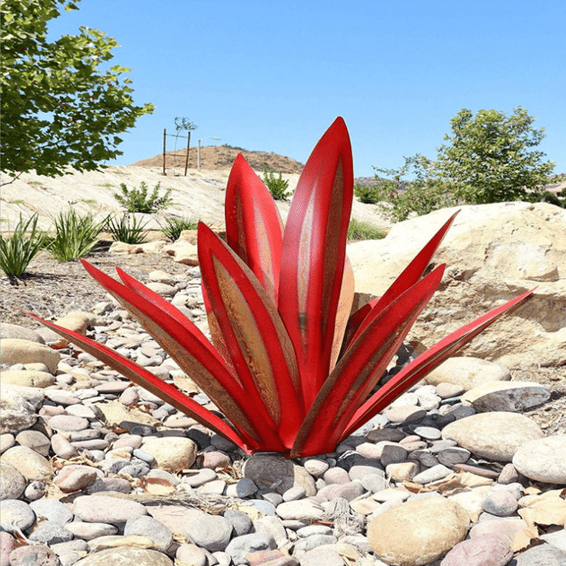 Handmade Waterproof Solar Agave Lamp – Elegant Solar Lighting for the Garden