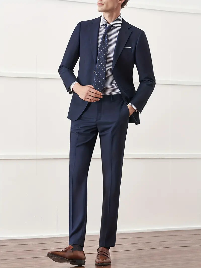 Eleganter Herrenanzug - 2-teiliger Anzug mit Blazer und Hose für Business-Anlässe-2