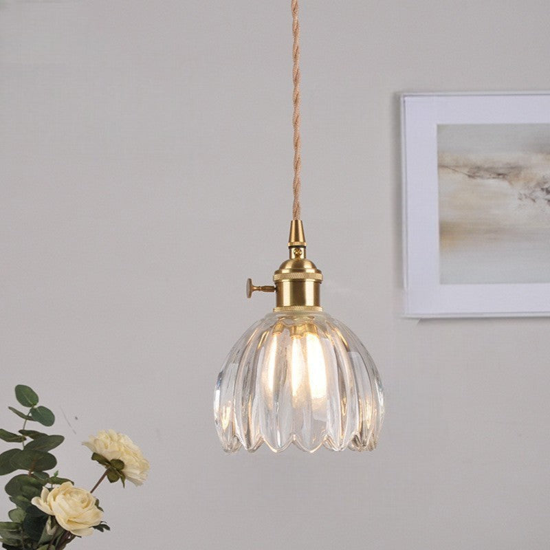 Aeruna | Japanische Glas-Pendelleuchte im Vintage-Stil 7