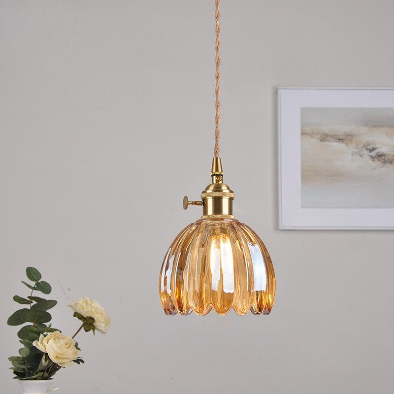 Aeruna | Japanische Glas-Pendelleuchte im Vintage-Stil 9