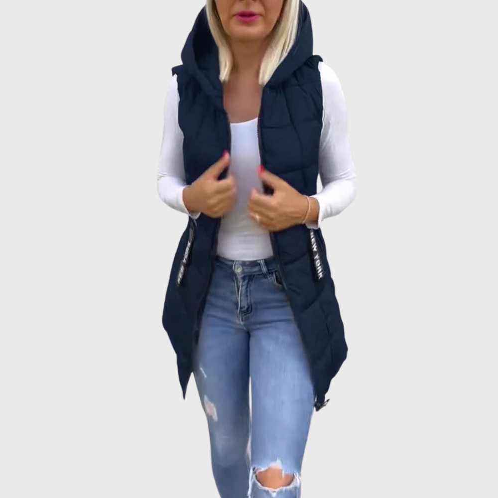 Alba | Ärmelloser, wattierter Wintermantel für Damen 7