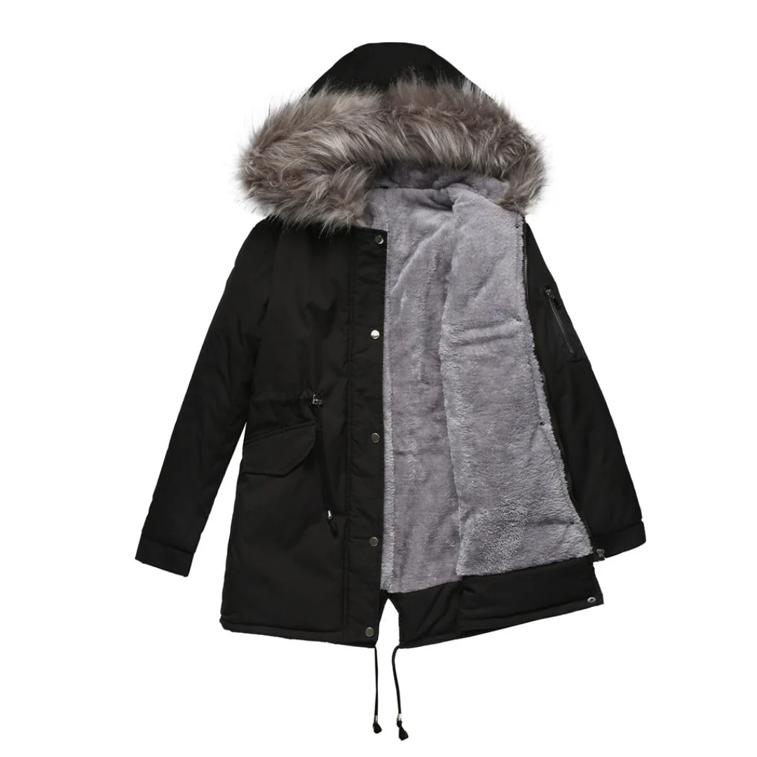 Alicia | Damen Button-Down Parka Winterjacke 2