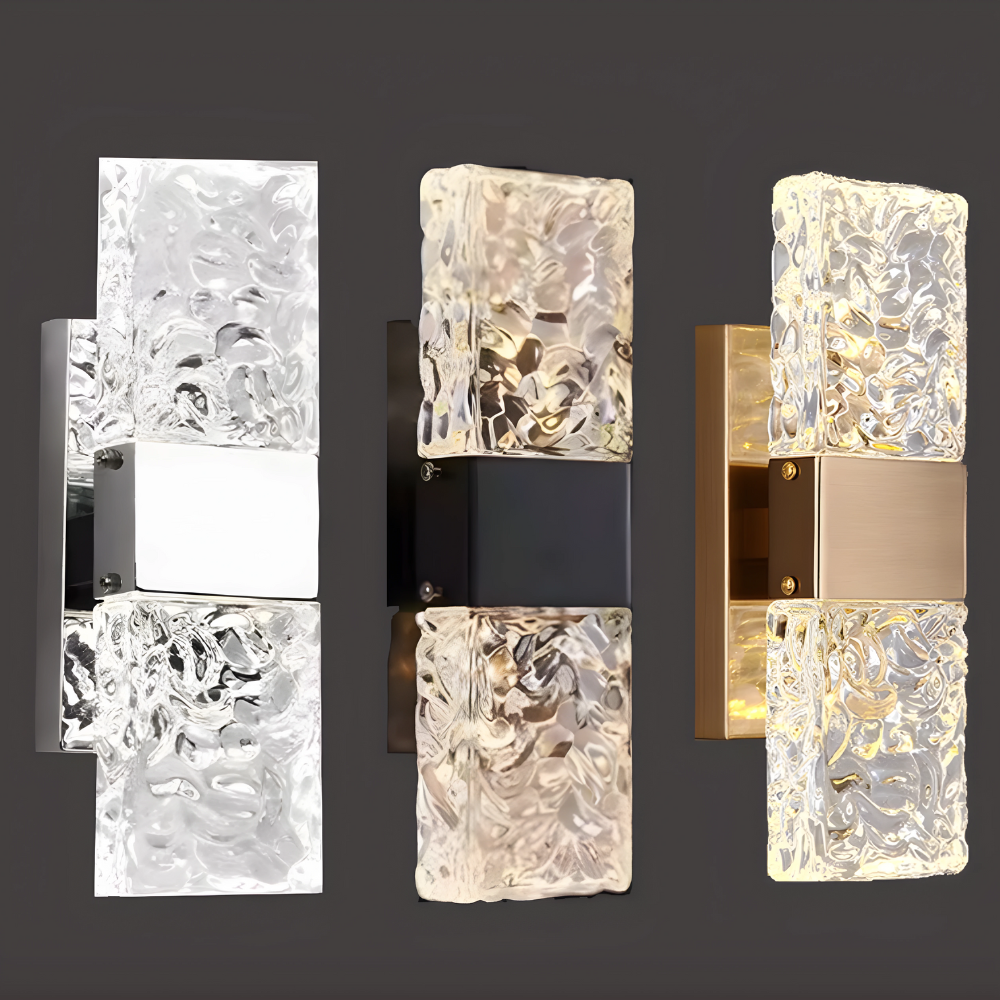 StrahlGlas | Lámpara de cristal elegante para iluminación ambiental de pared