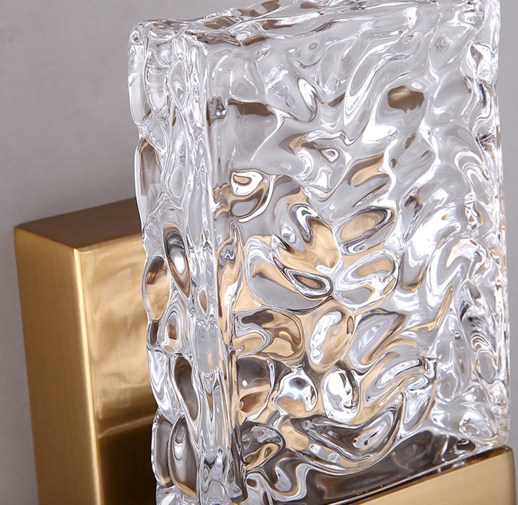 StrahlGlas | Lámpara de cristal elegante para iluminación ambiental de pared