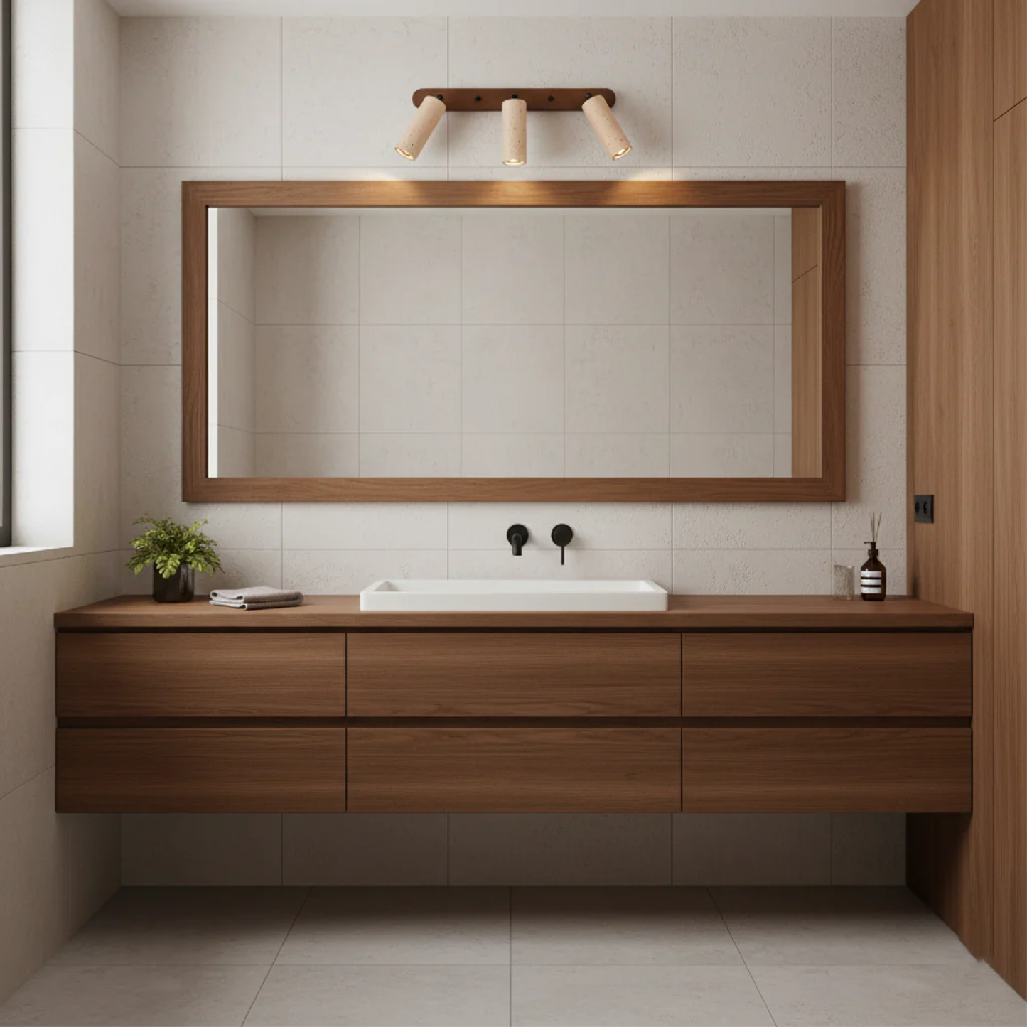 Aurivon | Minimalistische schwenkbare Wandleuchte aus Travertin für Retro-Eleganz 3