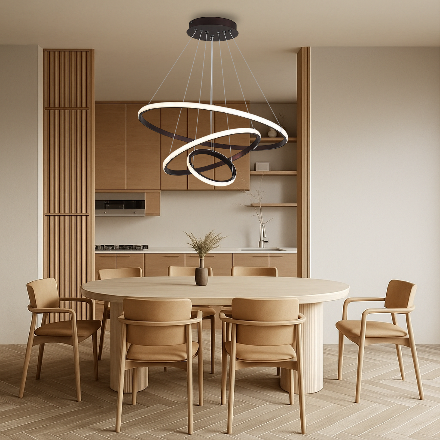 Aurovia | Luxuriöser 3-stufiger moderner Kronleuchter 2