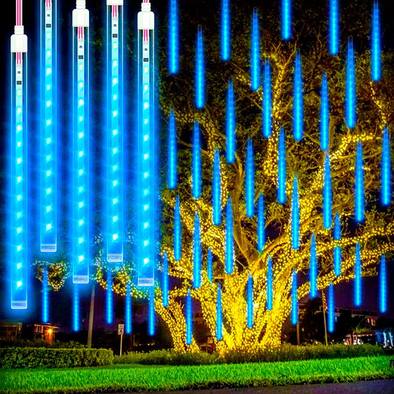 Außenbeleuchtung LED Wasserfall Tropfen Wasserdicht für Garten und Terrasse 8