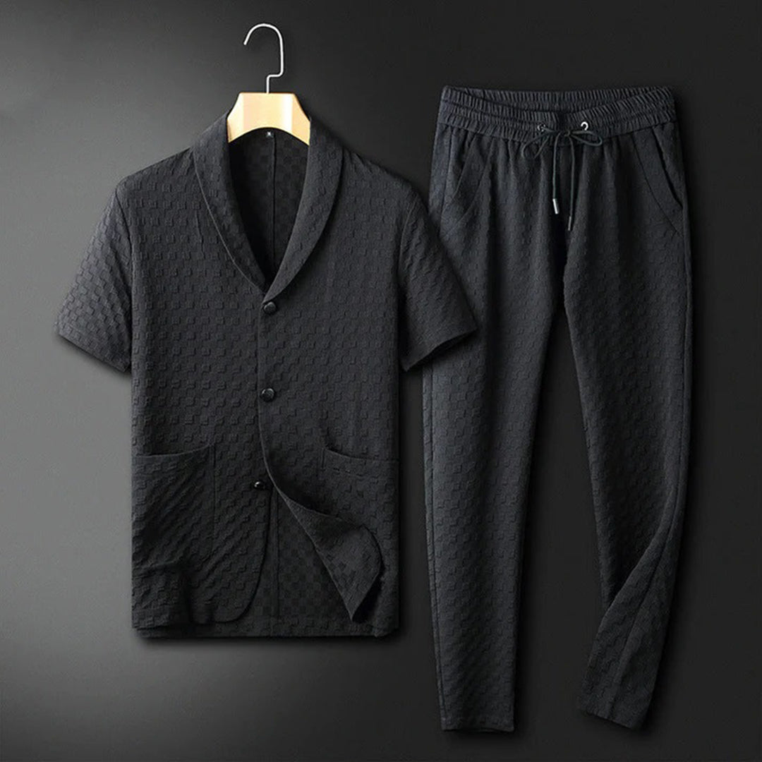 Variant image for Herren Set Blau Größe M Polyester – Elegantes Sommer Outfit für Männer-7