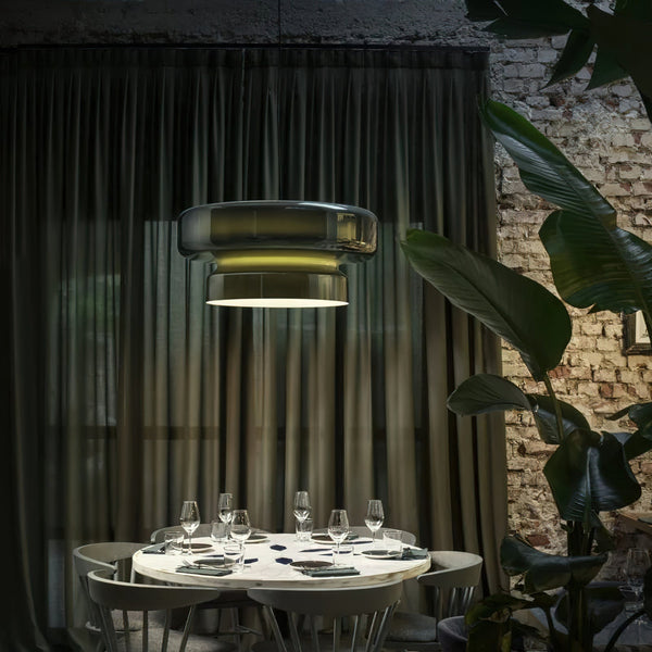 OpalCharme – Handmade hanging lamp made of glass with sophistication