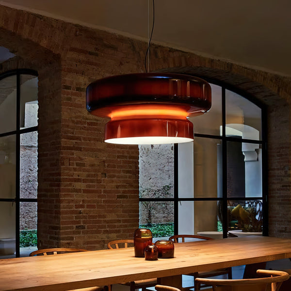 OpalCharme – Handmade hanging lamp made of glass with sophistication