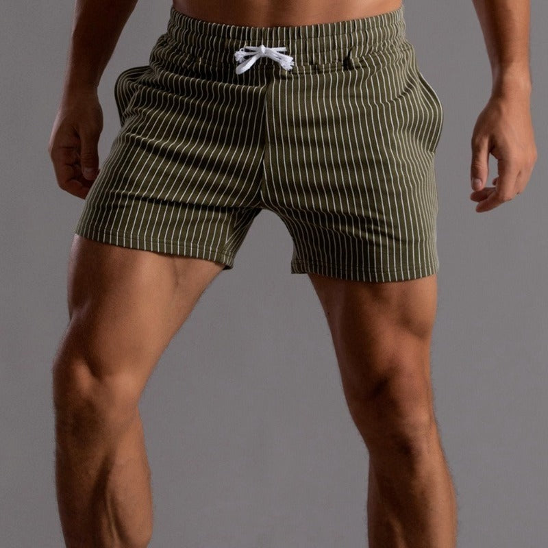 Herren Badehose Schwimmshorts Slim Fit Schnelltrocknend Polyester Retro-1