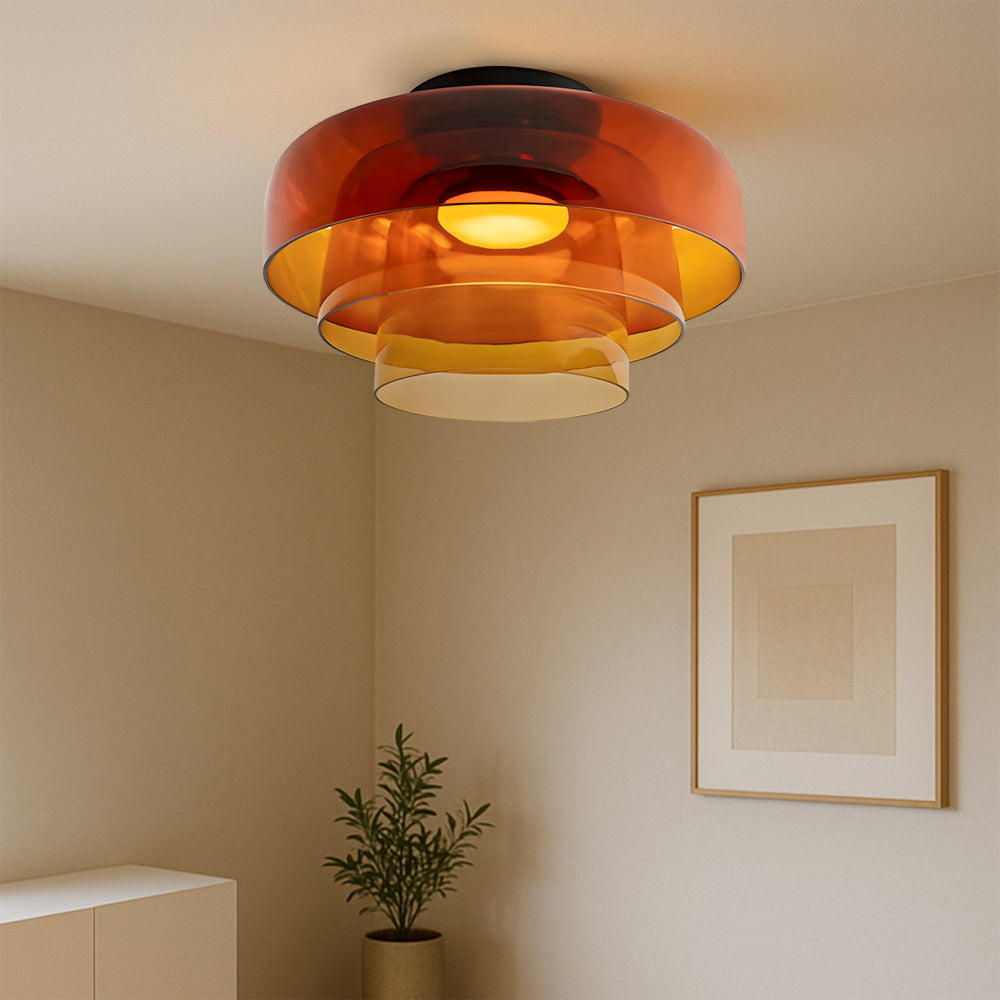 Brilora | Moderne skandinavische Bauhaus-Pendelleuchte mit Glasschichten 1