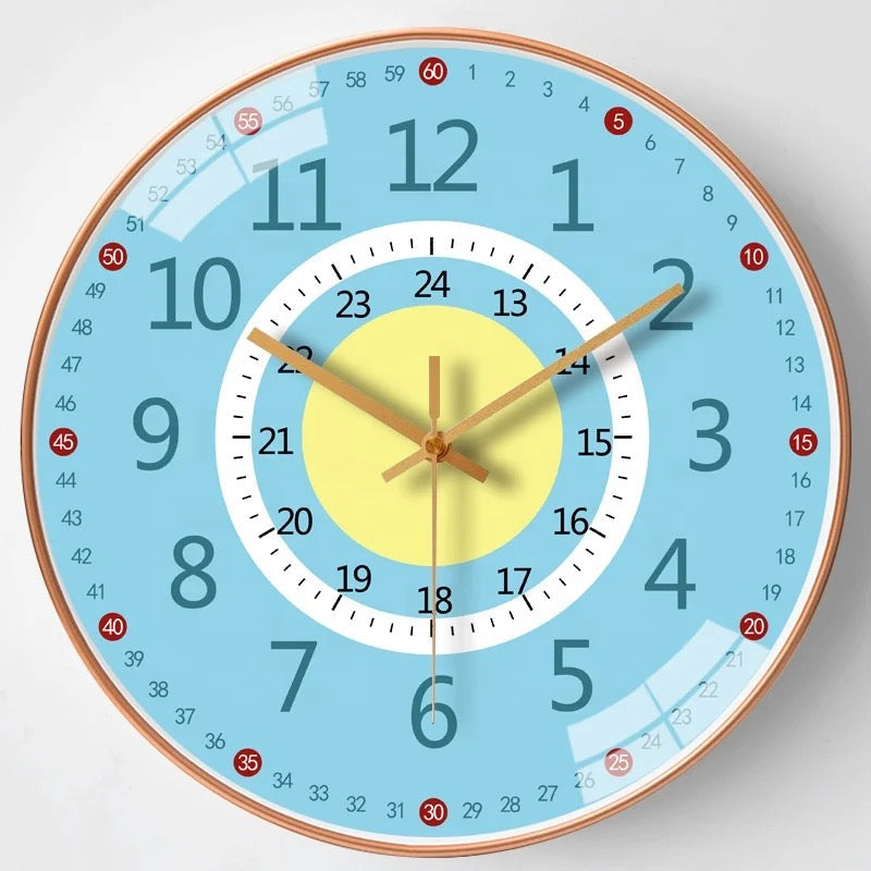 Bunte Kinderwanduhr aus ABS-Kunststoff – Fördert Selbstständigkeit und Zeitwahrnehmung für Kinder ab 2 Jahren 2