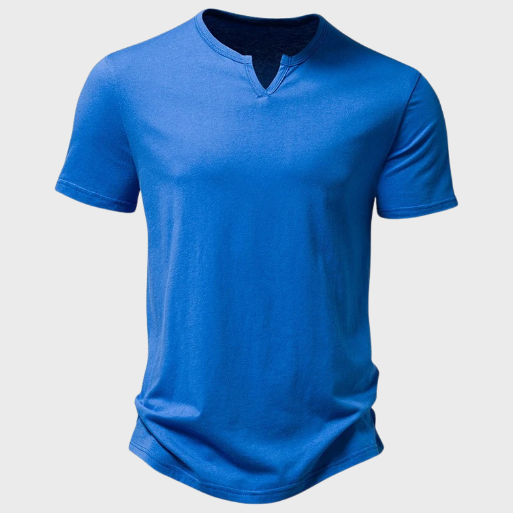 Herren T-Shirt Henley Entspannt Baumwolle Komfortabel Stilvoll-4