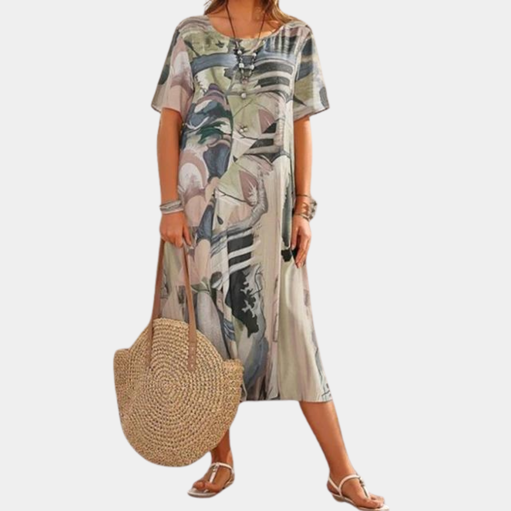 Variant image for Damen Kleid Grün Größe M Baumwolle - Elegantes Sommerkleid für Stil und Komfort-7