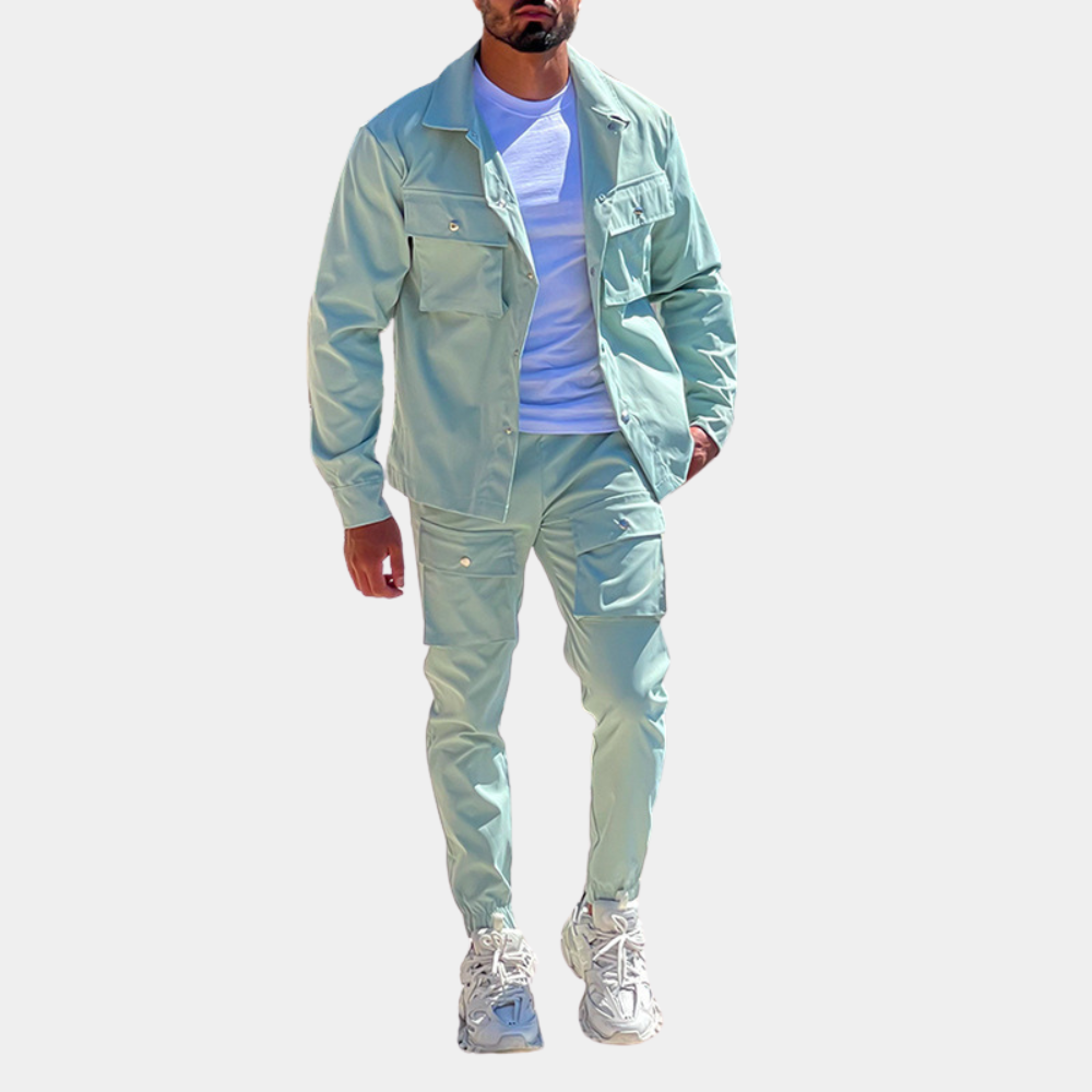 Herren Cargopak Blau Größe M Baumwolle-3
