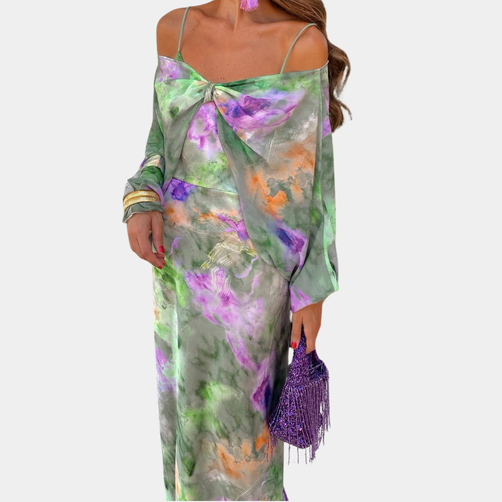 Variant image for Damen Maxikleid Gelb Größe M Polyester - Elegantes Sommerkleid für Hochzeitsgäste-1