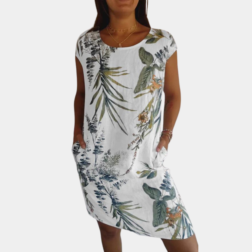 Variant image for Damen Sommerkleid Weiß Größe M Baumwolle Elegantes Design für Freizeit und Anlässe-7