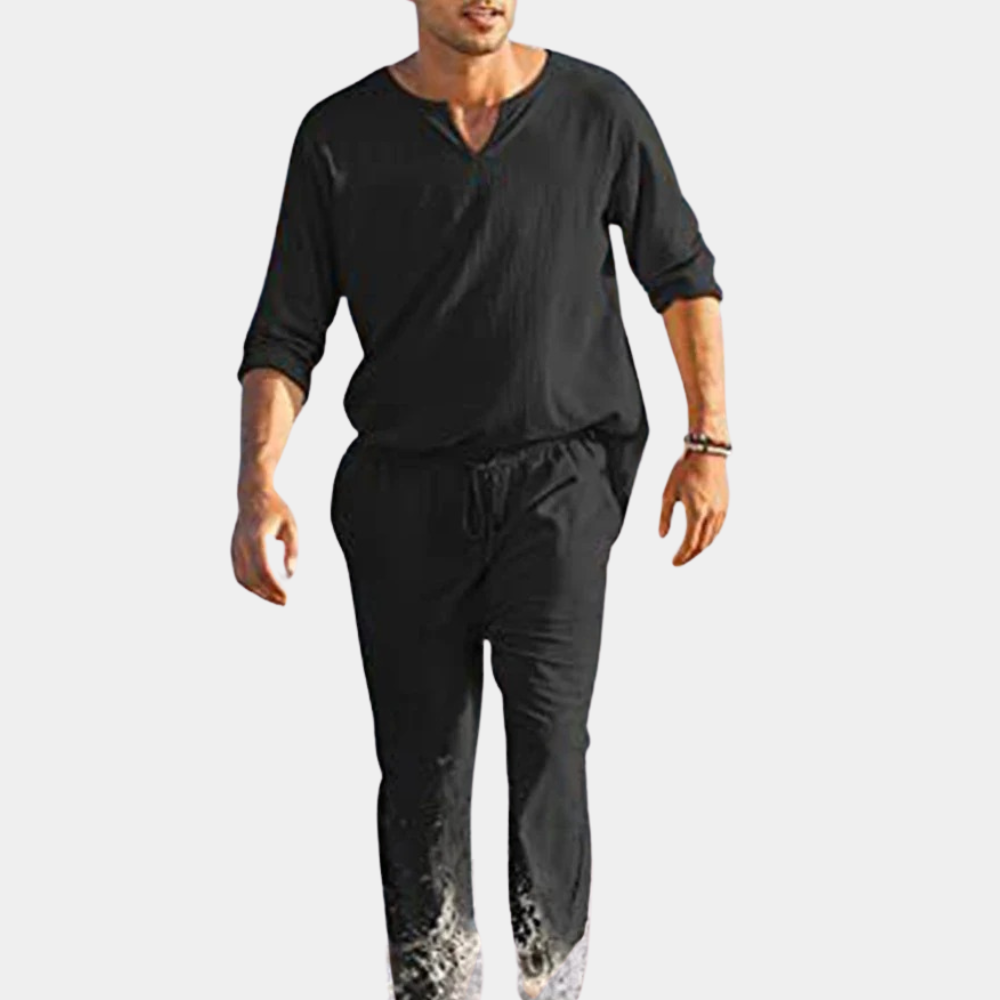 Herren Set Weiß Größe M Baumwolle Atmungsaktiv-5
