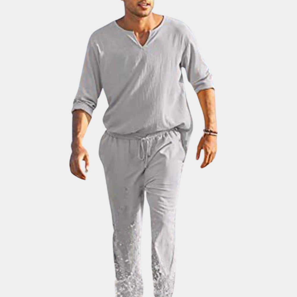 Herren Set Weiß Größe M Baumwolle Atmungsaktiv-6