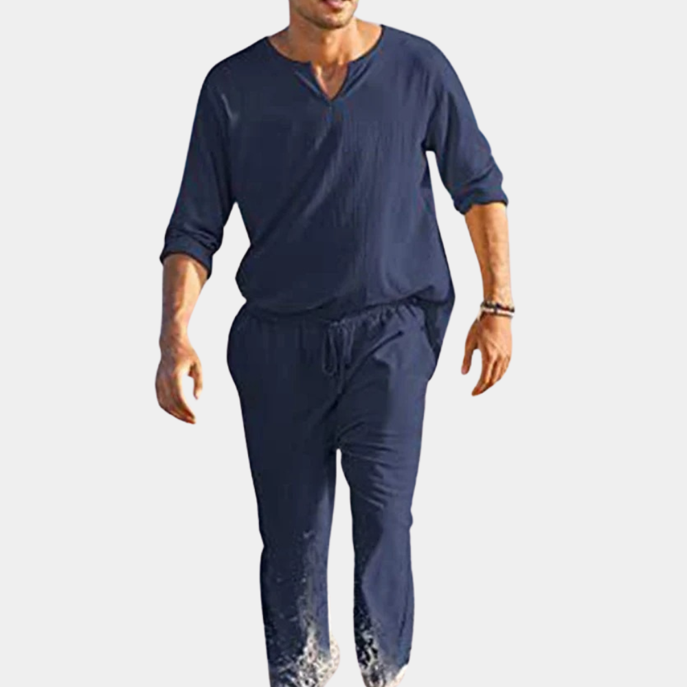 Herren Set Weiß Größe M Baumwolle Atmungsaktiv-1
