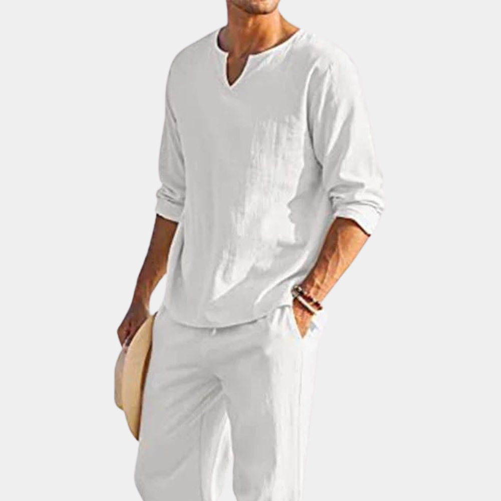 Herren Anzug Weiß Größe M Baumwolle Atmungsaktiv Elegant-3