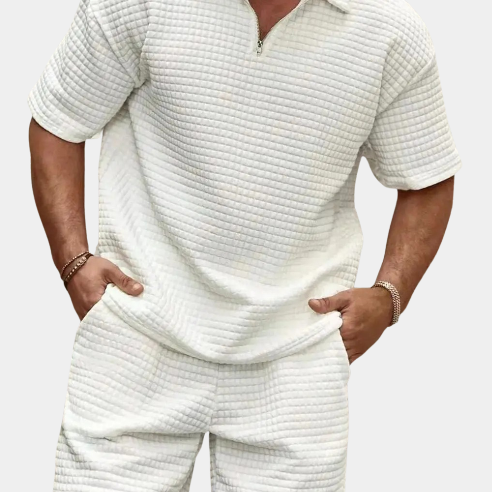 Variant image for Herren Set Beige Größe M Baumwolle Zweiteiliges Outfit für Männer-1