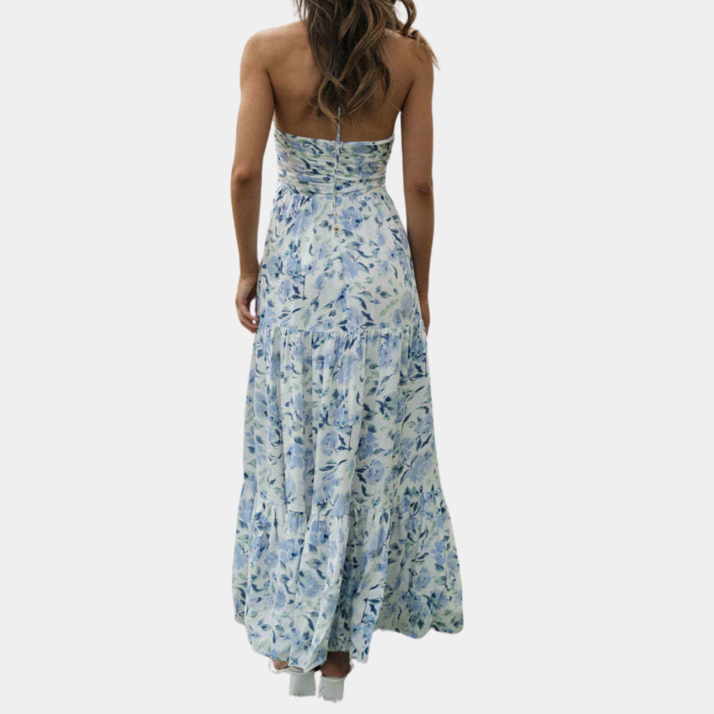 Damen Maxikleid Blau Größe M Leichtes Material-3