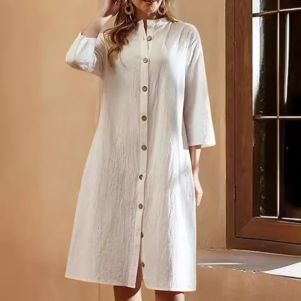 Damen Maxikleid Weiß Größe M Polyester Festlich Elegantes Kleid für Hochzeitsgast-2