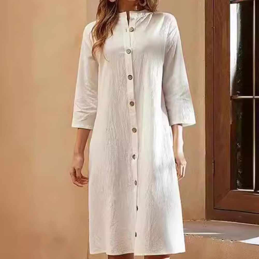 Variant image for Damen Maxikleid Weiß Größe M Polyester Festlich Elegantes Kleid für Hochzeitsgast-1
