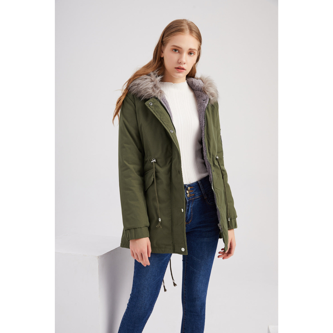 Caira | Warme Damen-Parka-Winterjacke mit Kapuze 2