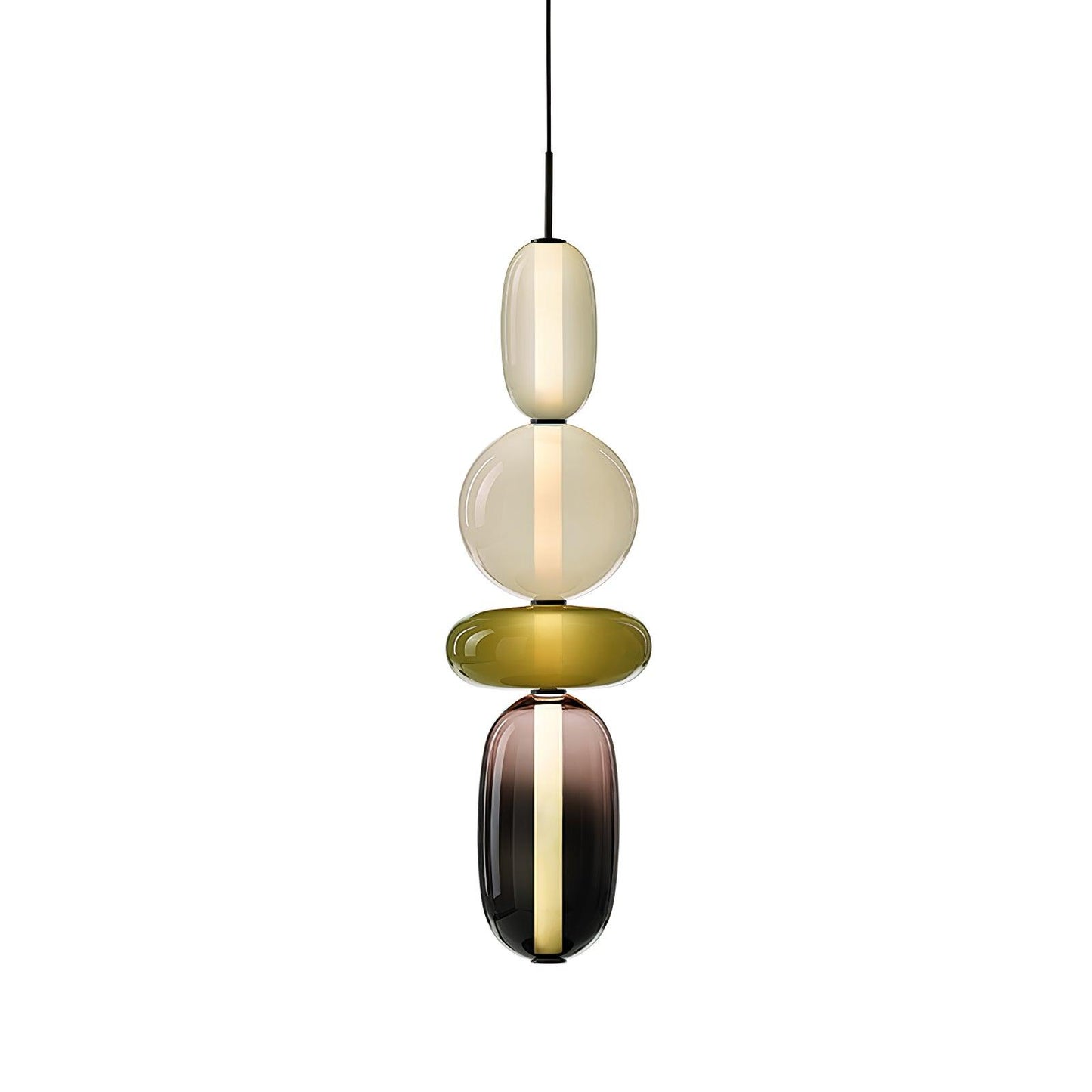 LichtPraline | Kolorowa lampa szklana z zabawnym wzorem cukierkowym