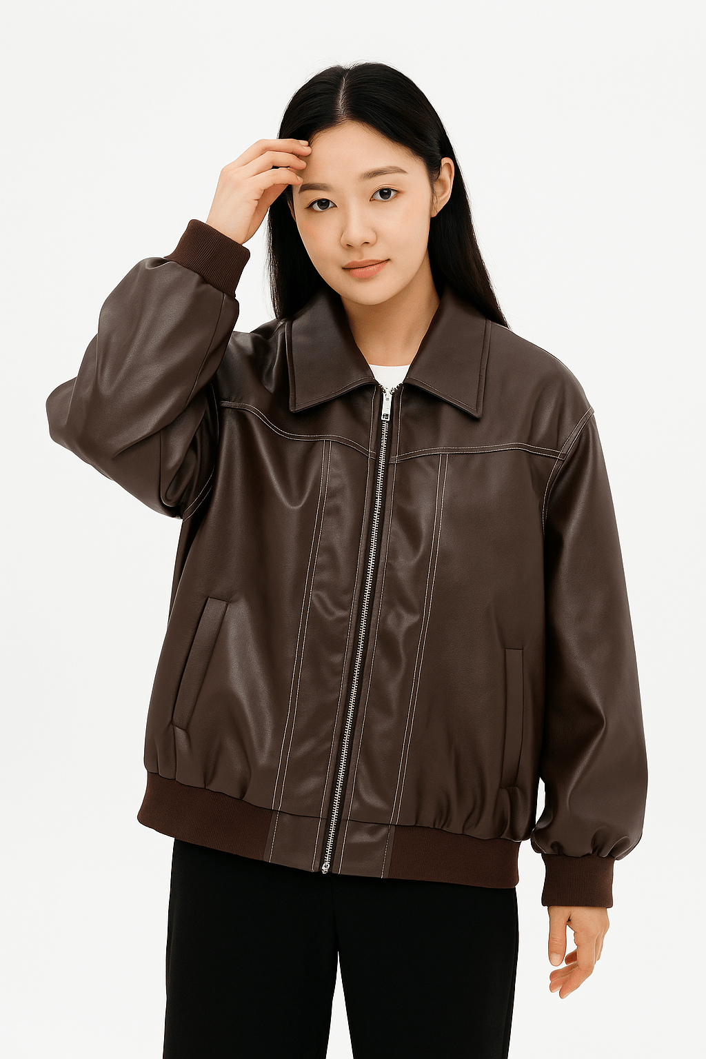 Clarisse | Oversize-Winterjacke aus Leder für Damen 2